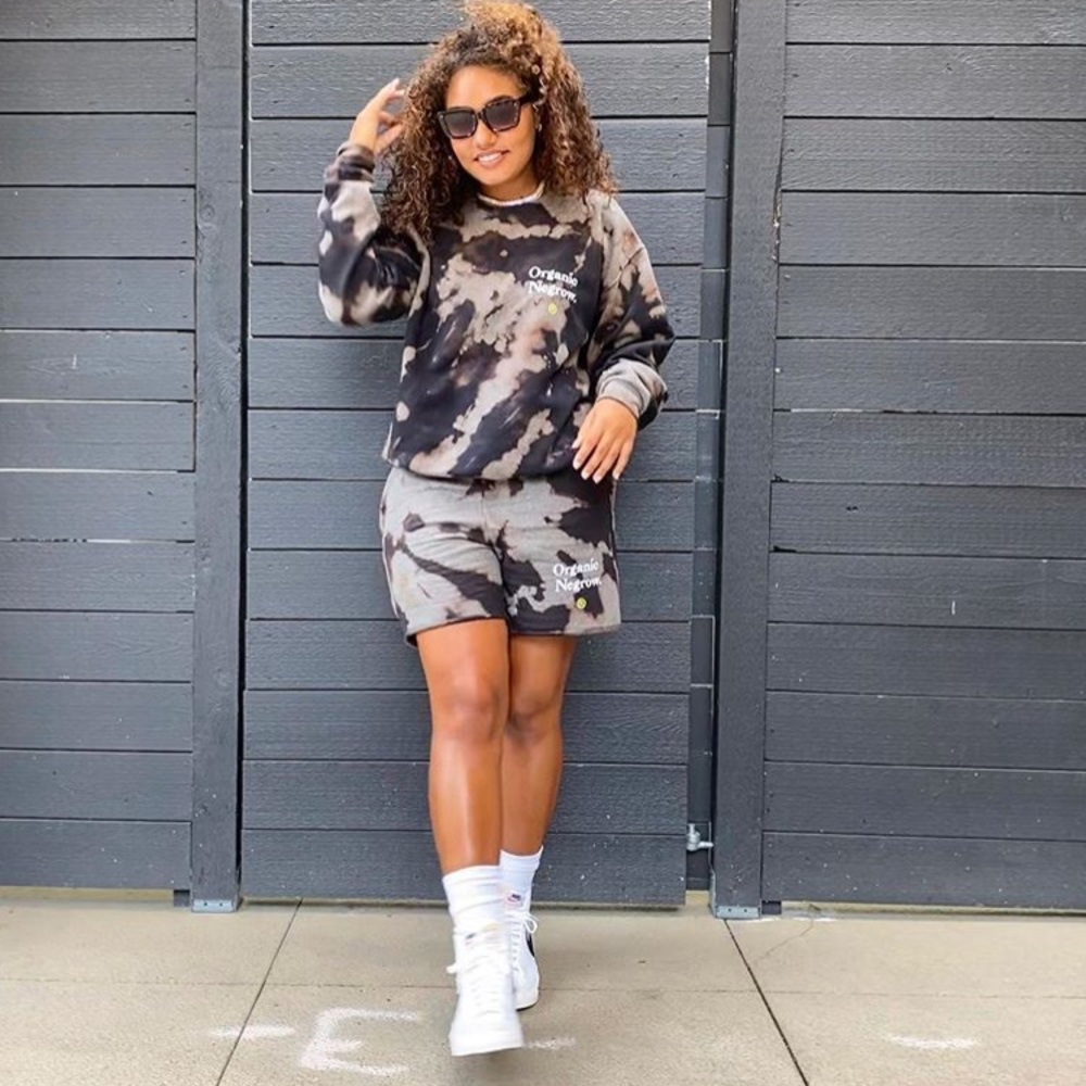 Organic Negrow cotton tie dye short